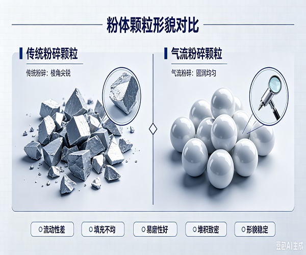 气流粉碎机生产厂家浅谈：颗粒形貌对粉体产品到底有多重要